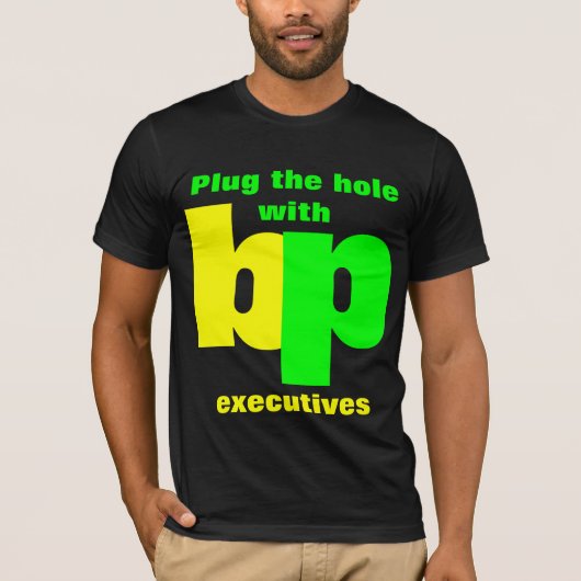 Stop het gat met bp-managers t-shirt (Voorkant)