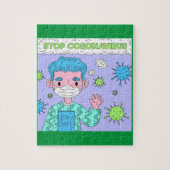 Stop het gebruik van Corona Legpuzzel (Verticaal)