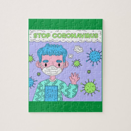 Stop het gebruik van Corona Legpuzzel (Verticaal)