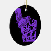 Stop het geweld een einde te maken aan het stilzwi keramisch ornament (Rechts)