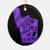 Stop het geweld een einde te maken aan het stilzwi keramisch ornament (Links)