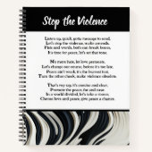 Stop het Geweld Gedicht Notitieboek (Voorkant)