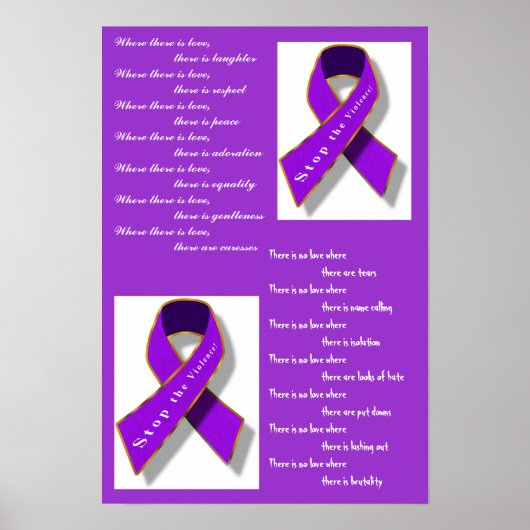 Stop het geweld poster (Voorkant)