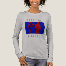 "Stop het geweld" Red Blue Black War Graphic Tri-Blend Shirt