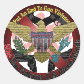 Stop het geweld ronde sticker (Voorkant)