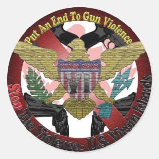 Stop het geweld ronde sticker