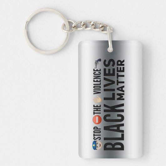 👮 Stop ⛔ het ✋ geweld Sleutelhanger (Voorkant)