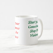 Stop het geweld tegen koffiemuizen koffiemok (Voorkant rechts)