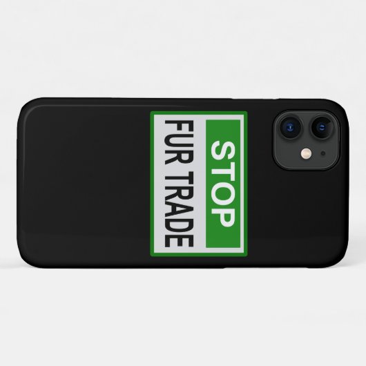 Stop het groene handelsteken van Fur Case-Mate iPhone Case (Achterkant (horizontaal))