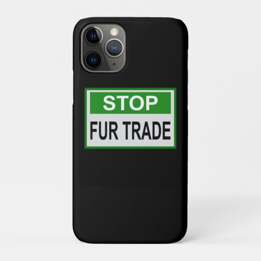Stop het groene handelsteken van Fur Case-Mate iPhone Case (Achterkant)