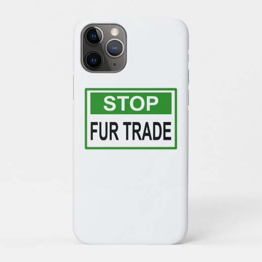 Stop het groene handelsteken van Fur Case-Mate iPhone Case (Achterkant)