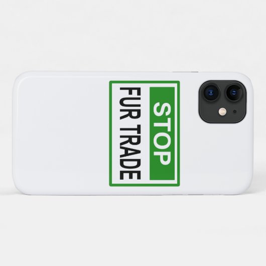 Stop het groene handelsteken van Fur Case-Mate iPhone Case (Achterkant (horizontaal))