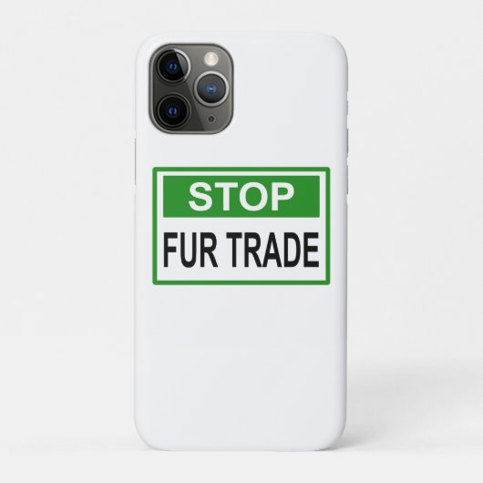 Stop het groene handelsteken van Fur Case-Mate iPhone Case (Achterkant)