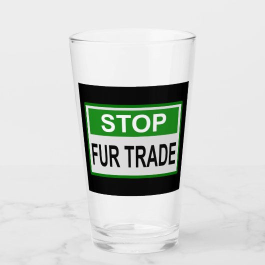 Stop het groene handelsteken van Fur Glas (Voorkant)
