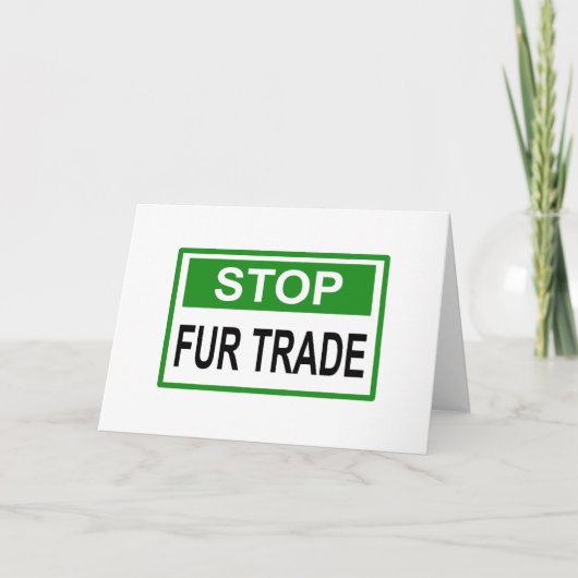 Stop het groene handelsteken van Fur Kaart (Voorkant)