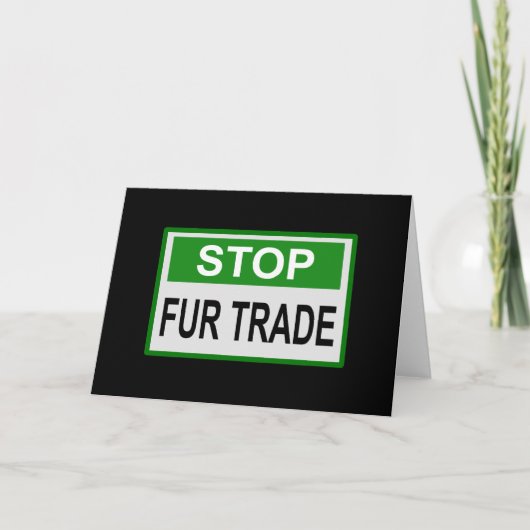 Stop het groene handelsteken van Fur Kaart (Voorkant)