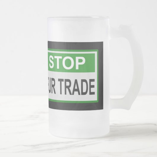 Stop het groene handelsteken van Fur Matglas Bierpul (Rechts)