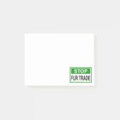 Stop het groene handelsteken van Fur Post-it® Notes (Voorkant)