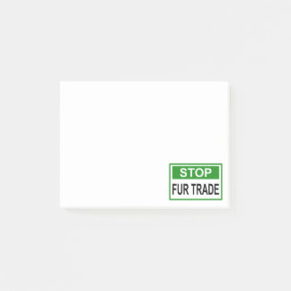Stop het groene handelsteken van Fur Post-it® Notes