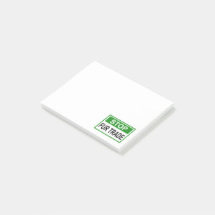 Stop het groene handelsteken van Fur Post-it® Notes