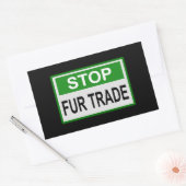 Stop het groene handelsteken van Fur Rechthoekige Sticker (Envelop)