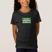 Stop het groene handelsteken van Fur T-shirt (Voorkant)