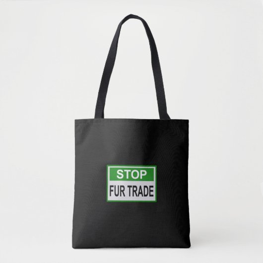 Stop het groene handelsteken van Fur Tote Bag (Voorkant)