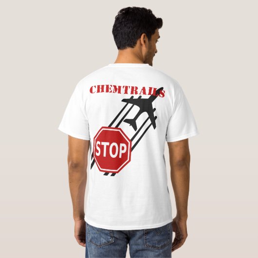Stop het hemd chemtrails t-shirt (Achterkant volledig)