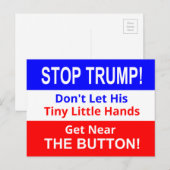 Stop het kleine Briefkaart kleine handjes van TRUM (Voorkant / Achterkant)