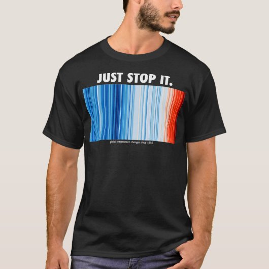 Stop het met de strepen van klimaatverandering t-shirt (Voorkant)