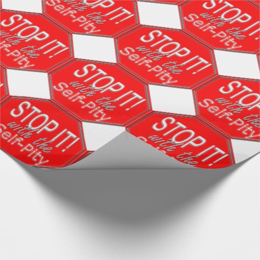 Stop het met zelfmedelijden cadeaupapier (Hoek)