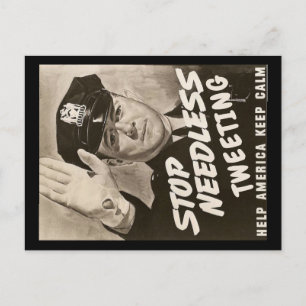 Stop het Needless Tweeten Cop Briefkaart