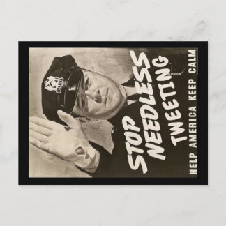 Stop het Needless Tweeten Cop Briefkaart