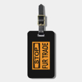 Stop het oranje van het Handelsbord Fur Bagagelabel (Voorkant verticaal)