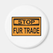 Stop het oranje van het Handelsbord Fur Magneet (Voorkant)