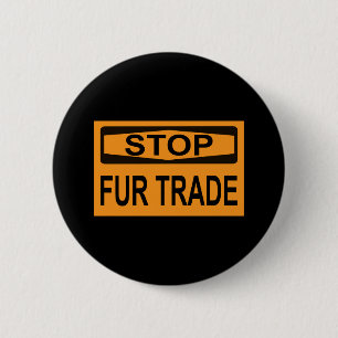 Stop het oranje van het Handelsbord Fur Ronde Button 5,7 Cm