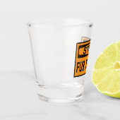 Stop het oranje van het Handelsbord Fur Shot Glas (Links)