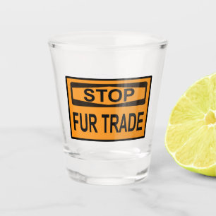 Stop het oranje van het Handelsbord Fur Shot Glas