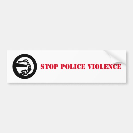 Stop het politiegeweld bumpersticker (Voorkant)