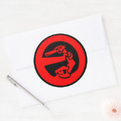 Stop het politiegeweld ronde sticker (Envelop)