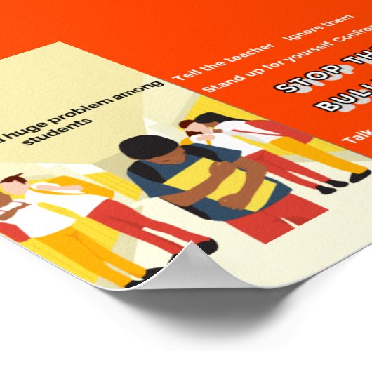 Stop het Poster van de pestschool (Hoek)