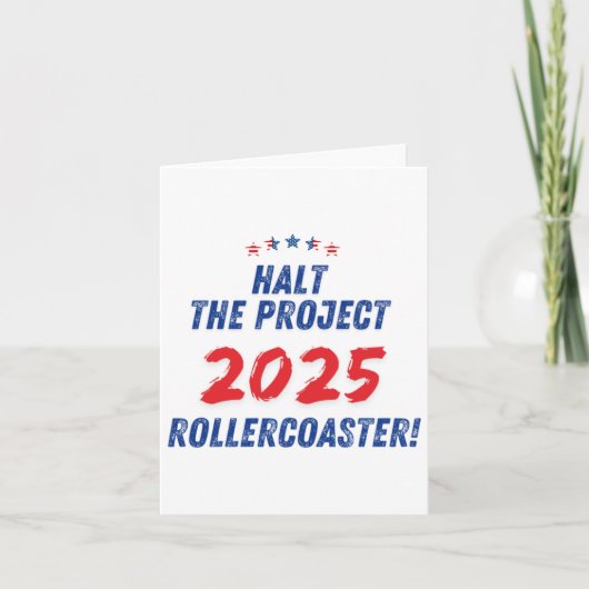 Stop het project 2025 Rollercoaster ! Trump 2025 Kaart (Voorkant)