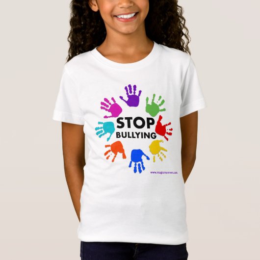 Stop het Shirt van Bullying Girls (Voorkant)
