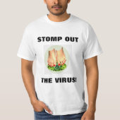 STOP HET SHIRT VIRUS MANNEN WHITE UIT (Voorkant)