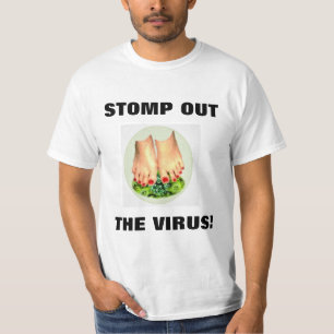 STOP HET SHIRT VIRUS MANNEN WHITE UIT