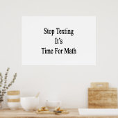 Stop het sms'en het is tijd voor Wiskunde Poster (Keuken)