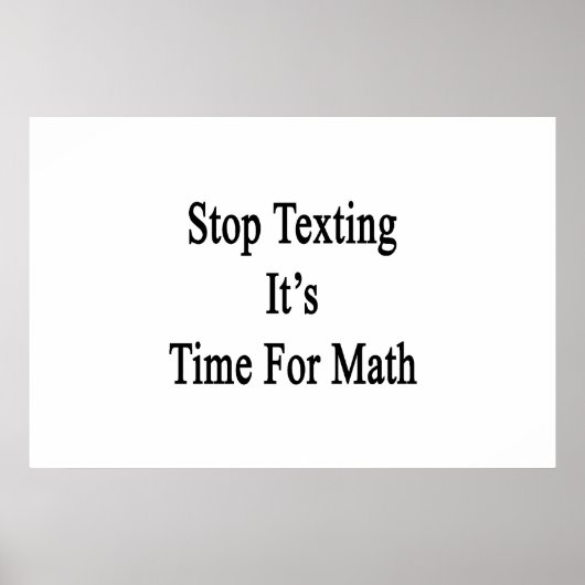 Stop het sms'en het is tijd voor Wiskunde Poster (Voorkant)