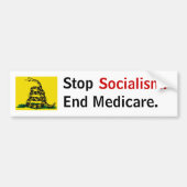 Stop het socialisme - End Medicare Bumpersticker (Voorkant)
