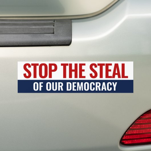 Stop het stelen van onze democratie - anti-Trump Bumpersticker (Op auto)