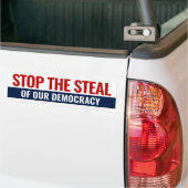 Stop het stelen van onze democratie - anti-Trump Bumpersticker (Op Truck)